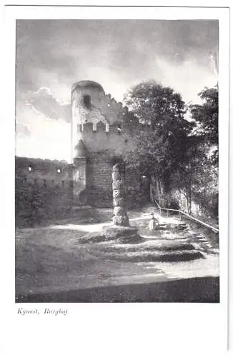 AK, Hirschberg Schles., Jelenia Góra, Burg Kynast, Burghof, ca. 1906