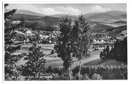 AK, Bad Landeck Schles., Ladek-Zdrój, Totale, 1938