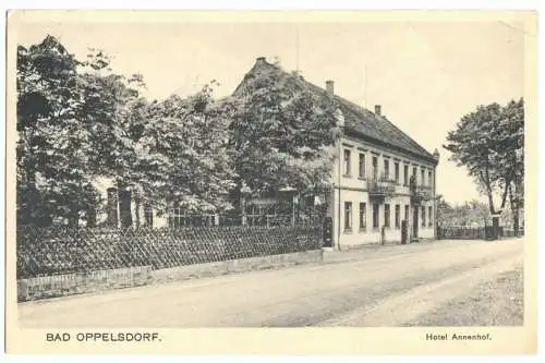 AK, Bad Oppelsdorf, Bogatynia, Hotel Annenhof, 1938