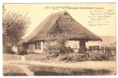 AK, Henkenhagen Kr. Kolberg, Ustronie Morskie, Rauchhaus, 1916