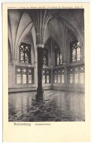 AK, Marienburg Westpr., Malbork, Die Marienburg, Sommerremter, um 1912