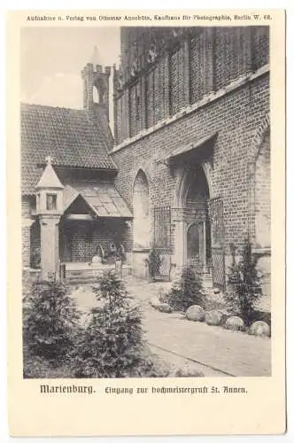 AK, Marienburg Westpr., Malbork, Die Marienburg, Eingang Hochmeistergruft, 1904