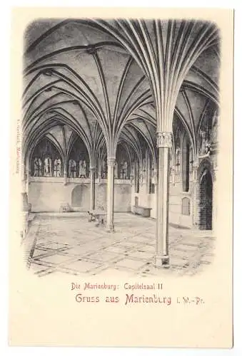 AK, Marienburg Westpr., Malbork, Die Marienburg, Capitelsaal II, um 1900