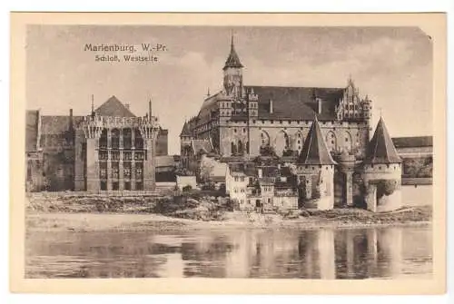 AK, Marienburg Westpr., Malbork, Schloß, Wasserseite, 1917