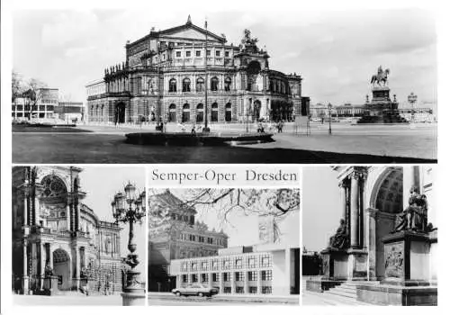 AK, Dresden, Semperoper, vier Abb., 1987