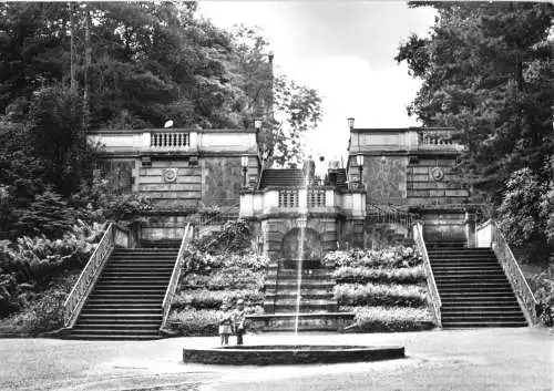 AK, Riesa Elbe, Freitreppe im Stadtpark, 1976