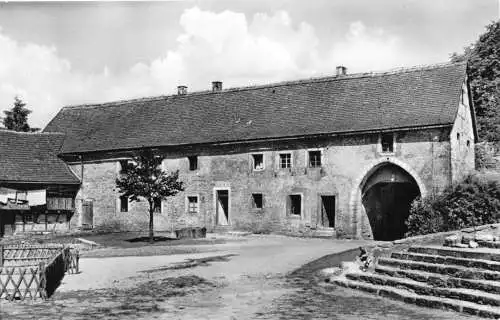 AK, Tannroda Kr. Weimar, Teilansicht der Burg am Lindenberg, 1958