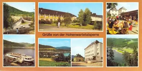 Ansichtskarte lang, Grüße von der Hohenwartetalsperre, sieben Abb., 1986