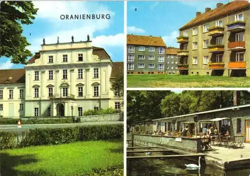 Ansichtskarte, Oranienburg, drei Abb., 1975