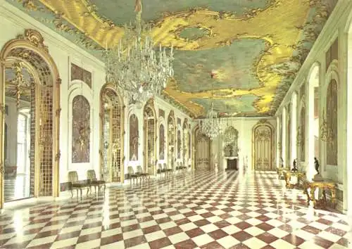 Ansichtskarte, Potsdam, Sanssouci, Neues Palais, Marmorgalerie, 1976