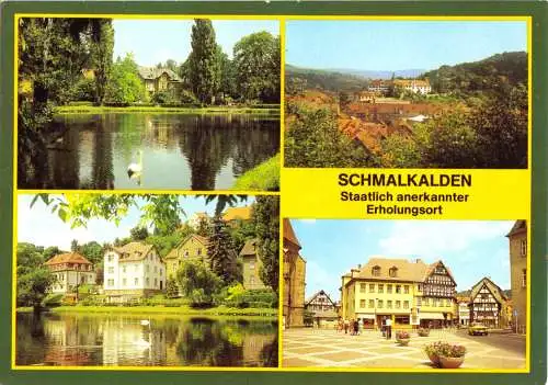 Ansichtskarte, Schmalkalden, vier Abb., 1984