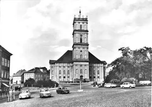 Ansichtskarte, Neustrelitz, Markt und Stadtkirche, 1981