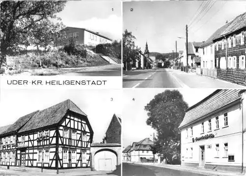 Ansichtskarte, Uder Kr. Heiligenstadt, vier Abb., 1980