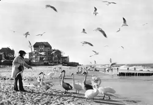 AK, Ostseebad Kühlungsborn, Strandpartie, belebt, 1983