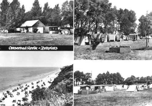 Ansichtskarte, Ostseebad Rerik Kr. Bad Doberan, Zeltplatz, vier Abb., 1984