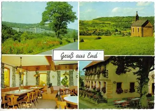Ansichtskarte, End Ofr. Post Stublang, Pension Adlerbräu, vier Abb., um 1980