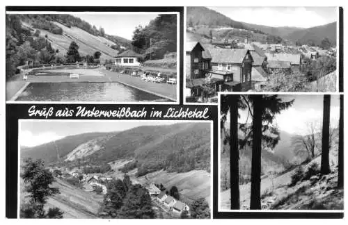 AK, Unterweißbach im Lichtetal, vier Abb., 1971