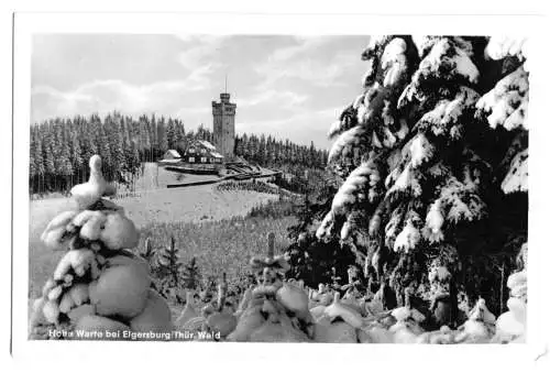 AK, Elgersburg Thür. Wald, Hohe Warte, Winterabb., 1964