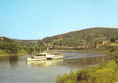 AK, Dresden, Weiße Flotte Dresden, Oberdeckdampfer "Weltfrieden", 1987