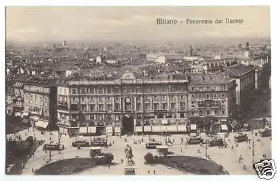 Ansichtskarte, Mailand, Milano, Panorama dal Duomo, 1914