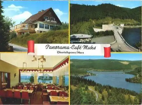 Ansichtskarte, Schulenberg Oberharz, Panorama-Café "Muhs", 1983