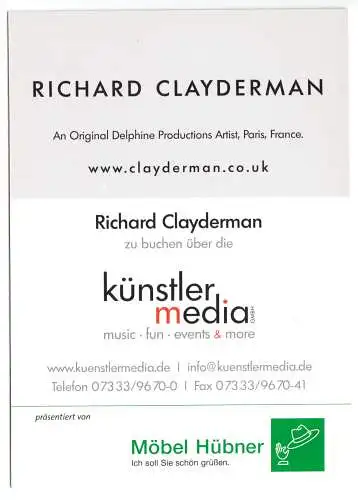 AK mit Autogramm, Richard Clayderman, 2011