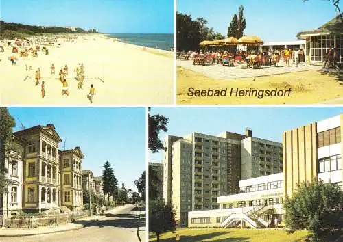 AK, Seebad Heringsdorf Kr. Wolgast, vier Abb., 1990