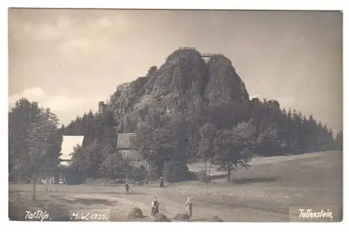 AK, Tollenstein, Tolštejn, Burgberg, Echtfoto, 1925