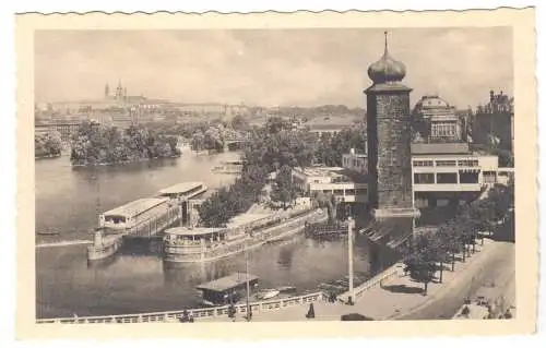 AK, Prag, Praha, Mánes a Hradcany, Mánes und Hradschin. um 1950