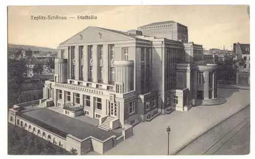 AK, Teplitz-Schönau, Teplice, Stadtsäle, 1924