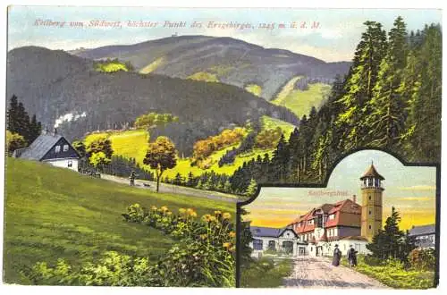 AK, Keilberg Erzgeb., Klínovec, Keilberg von Südwest, Keilberghotel, um 1912