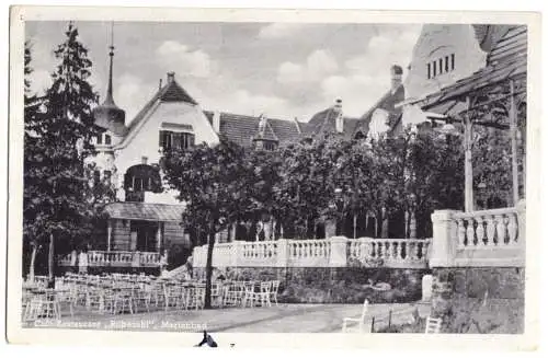 AK, Marienbad, Mariánské Lázně, Café - Restaurant "Rübezahl", 1944