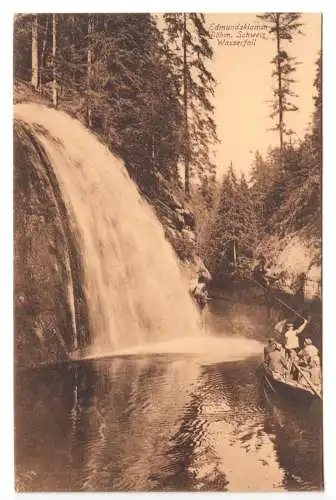 AK, Edmundsklam, Böhmische Schweiz, Wasserfall, um 1920