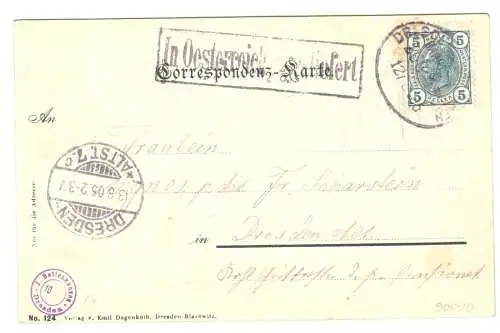 AK, Sächsisch-Böhmische Schweiz, Wilde Klamm, Hintere Bootsstation, 1905