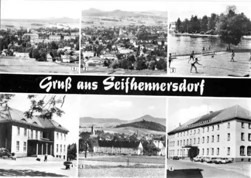 Ansichtskarte, Seifhennersdorf, sechs Abb., 1983