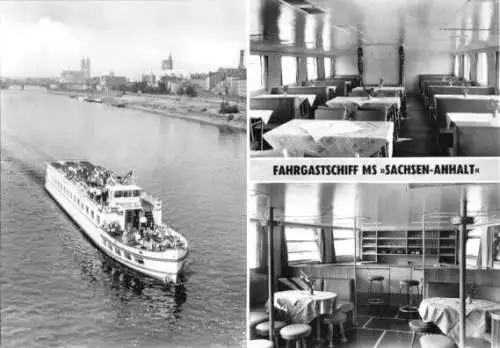 Ansichtskarte, Magdeburg, Fahrgastschiff MS "Sachsen-Anhalt", 1967
