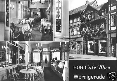 Ansichtskarte, Wernigerode Harz, HOG Café Wien, Gasträume, 1970