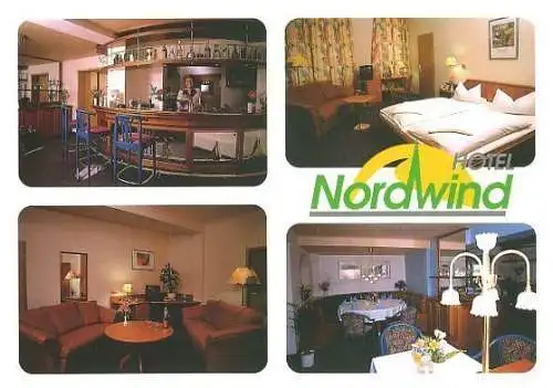 Ansichtskarte, Kühlungsborn, Hotel "Nordwind", 4 Abb., ca. 1996