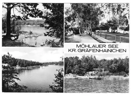 AK, Möhlau Kr. Gräfenhainichen, Möhlauer See, vier Abb., 1972