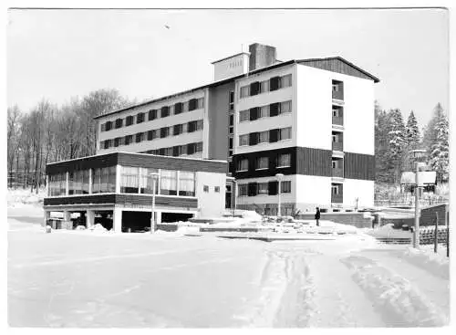 Foto im AK-Format, Friedrichsbrunn Ostharz, Ferienobjekt, um 1970