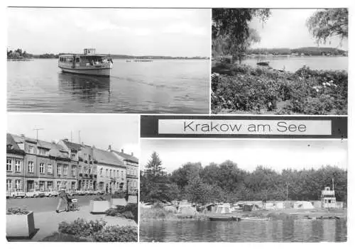 AK, Krakow am See, vier Abb., 1975