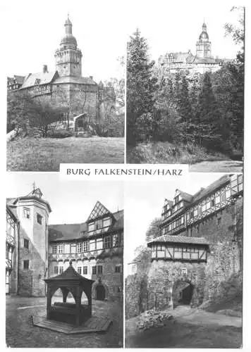 AK, Falkenstein Harz, OT Pansfelde, Burg Falkenstein, vier Abb., 1982