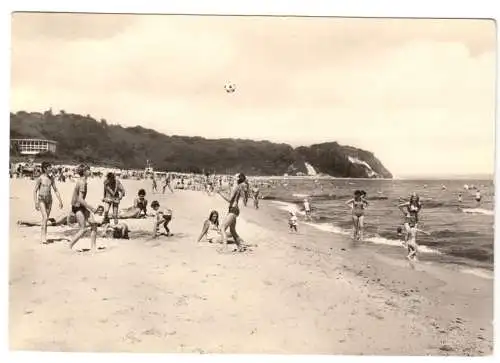 AK, Ostseebad Baabe Rügen, Strandpartie belebt, Volleyball, 1976