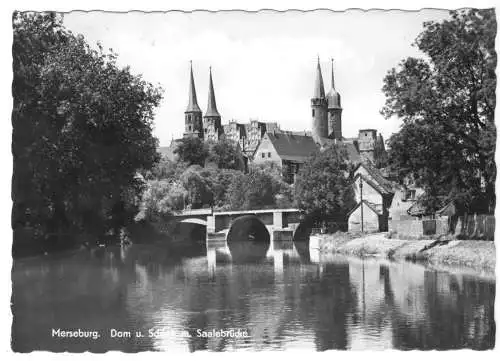 AK, Merseburg, Dom und Schloß mit Saalebrücke, 1967