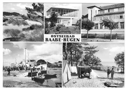 AK, Ostseebad Baabe Rügen, fünf Abb., 1974