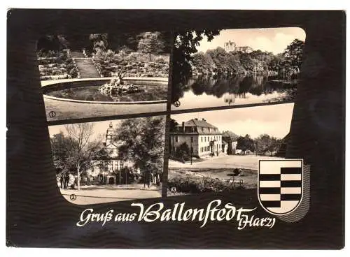 AK, Ballenstedt Harz, vier Abb., gestaltet, 1963