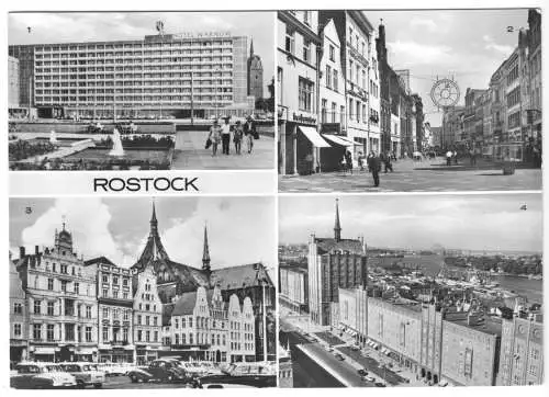 AK, Rostock, vier Abb., 1976