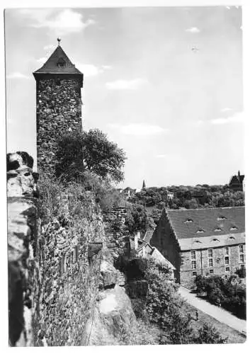 AK, Halle Saale, Giebichenstein, Blick in den Hof der Unterburg, 1972