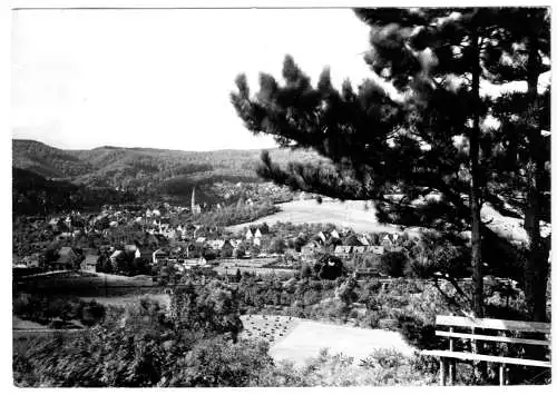 Foto im AK-Format, Bad Suderode, Totale vom Bücheberg gesehen, um 1970