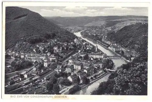 AK, Bad Ems, Ansicht vom Concordiaturm, um 1928